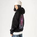 neonfuji patch on female retro cord hoodie in onyx