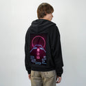 neonfuji patch on male essential zip hoodie in after hours