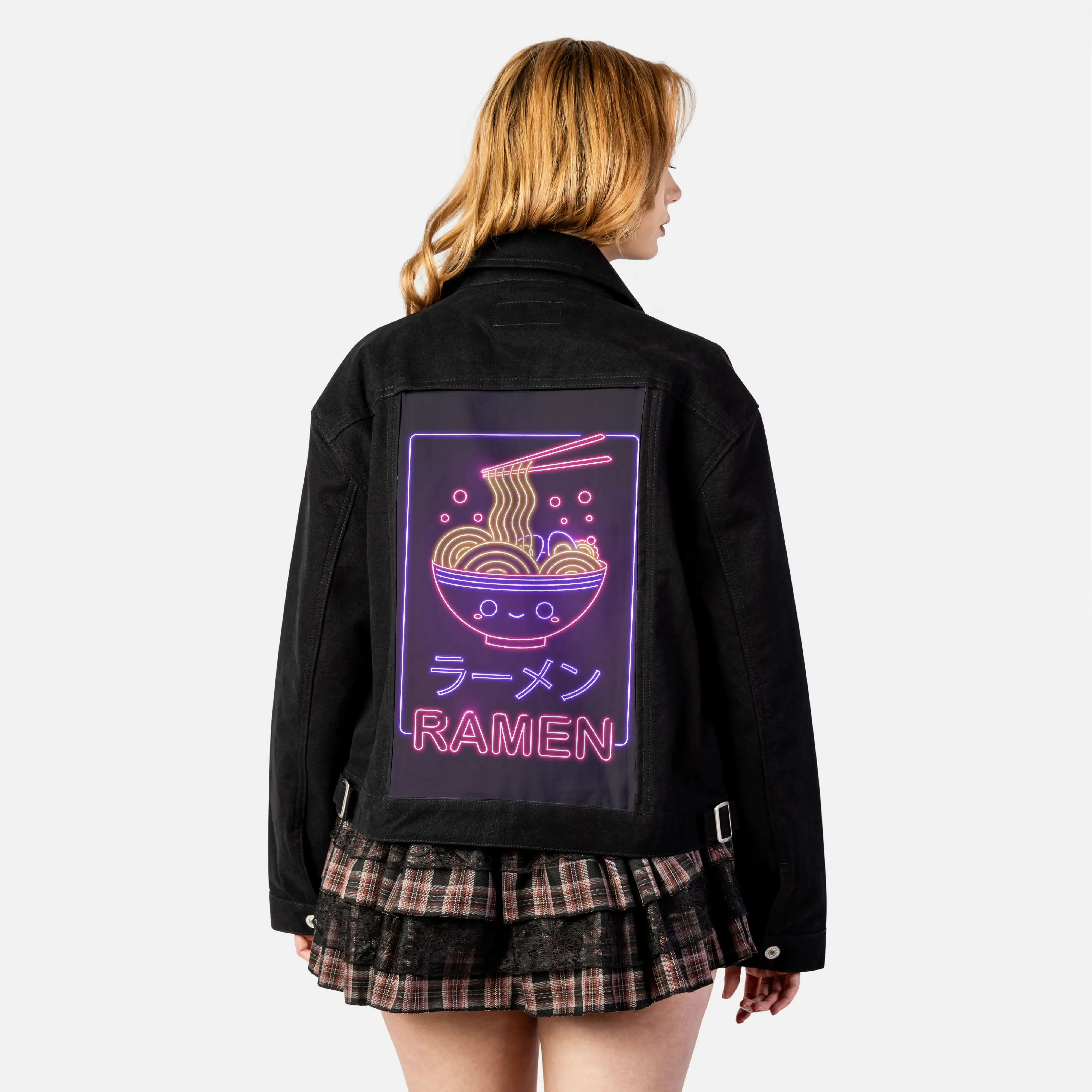 neonkawaiiramen patch on female atelier canvas jacket in nightfall