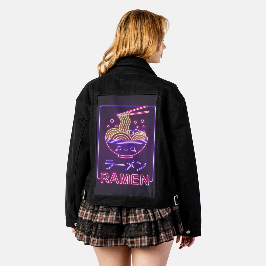 neonkawaiiramen patch on female atelier canvas jacket in nightfall