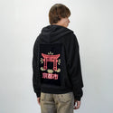 neonkyoto patch on male essential zip hoodie in after hours