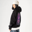neonpixelhearts patch on female retro cord hoodie in onyx