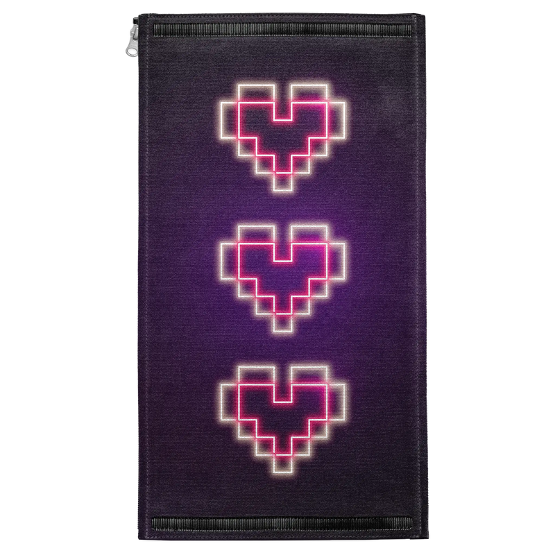 Neon Pixel Hearts Patch