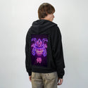 neonsamuraimask patch on male essential zip hoodie in after hours