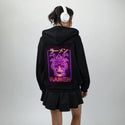 neonsamurairamen patch on female essential zip hoodie in after hours