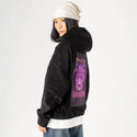 neonsamurairamen patch on female retro cord hoodie in onyx