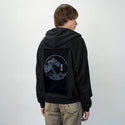neonwave patch on male essential zip hoodie in after hours