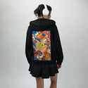 newperspectives patch on female essential zip hoodie in after hours