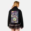 nightmare patch on female atelier canvas jacket in nightfall