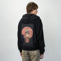 ninjameowster patch on male essential zip hoodie in after hours