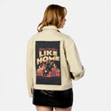 noplacelikehome patch on female atelier canvas jacket in tan