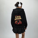 noplacelikehome patch on female essential zip hoodie in after hours