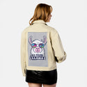 noprobllama patch on female atelier canvas jacket in tan