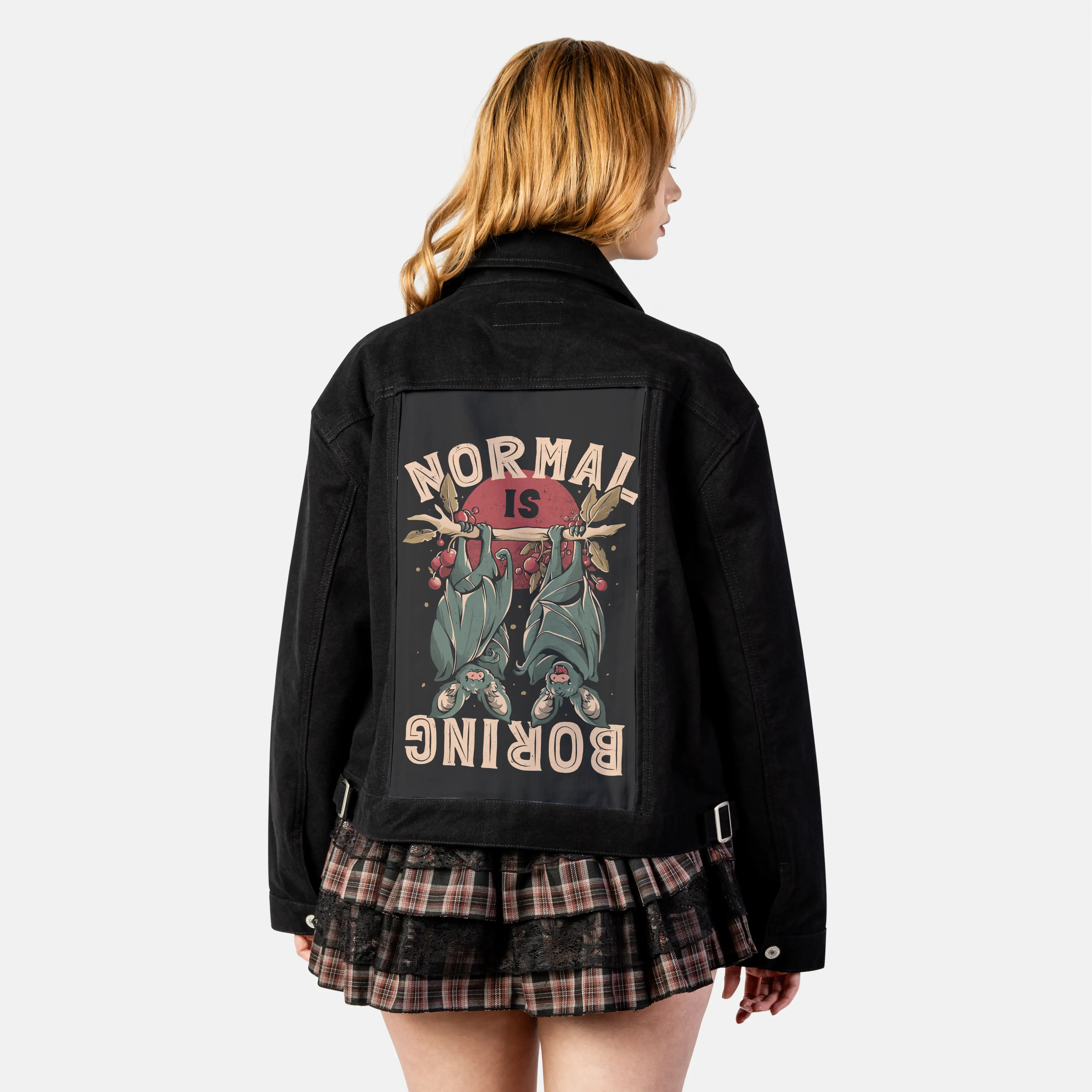 normalisboring patch on female atelier canvas jacket in nightfall