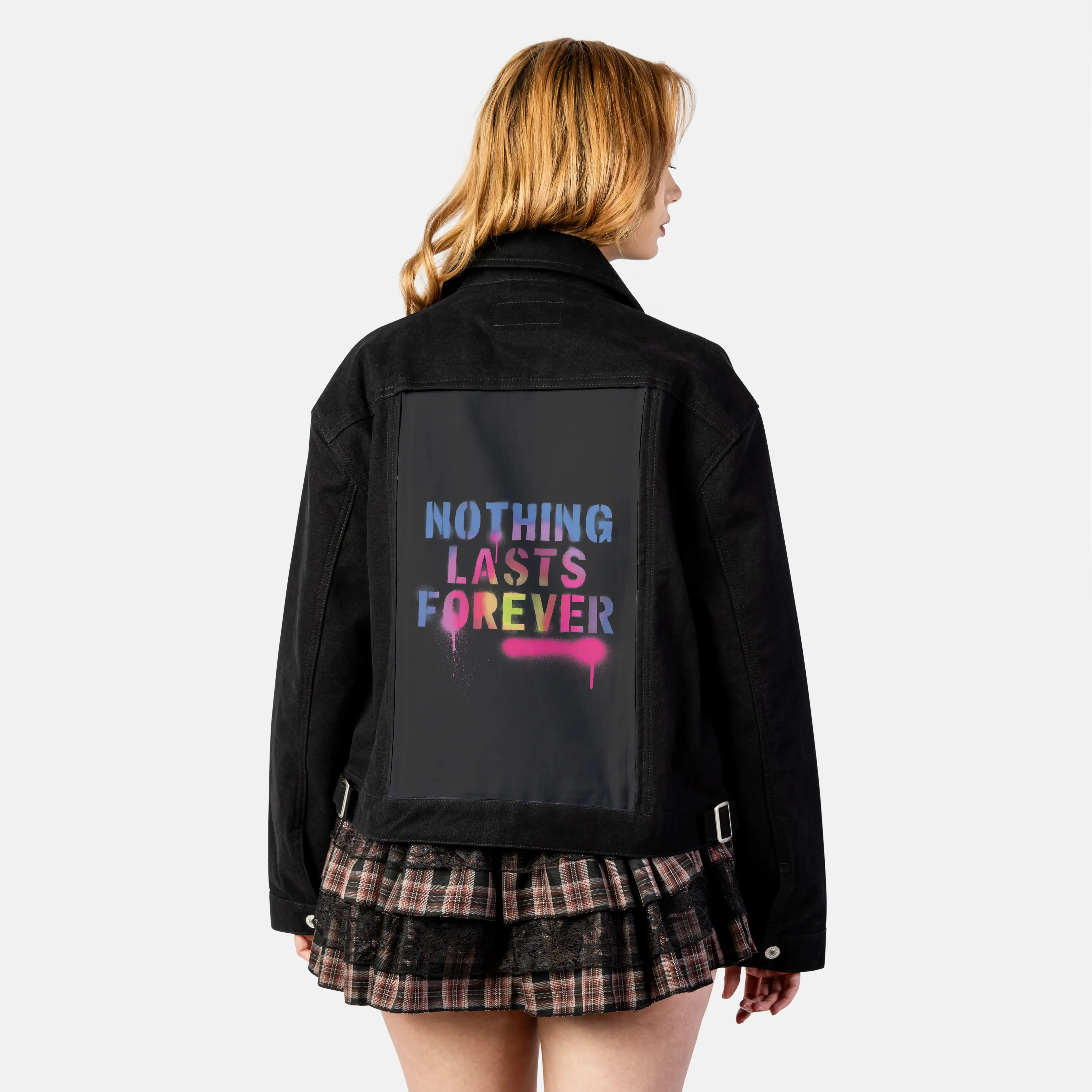 nothinglastsforever patch on female atelier canvas jacket in nightfall