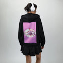 notlikethem patch on female essential zip hoodie in after hours