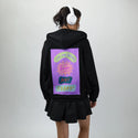 nottoday patch on female essential zip hoodie in after hours