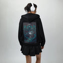 oblivion patch on female essential zip hoodie in after hours