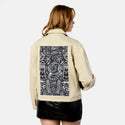 oceandreams patch on female atelier canvas jacket in tan