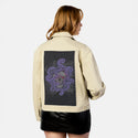 octopus patch on female atelier canvas jacket in tan