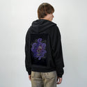 octopus patch on male essential zip hoodie in after hours