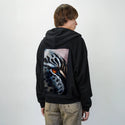 ofthewild patch on male essential zip hoodie in after hours