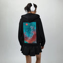 onceuponadream patch on female essential zip hoodie in after hours