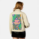 onedayatatime patch on female atelier canvas jacket in tan