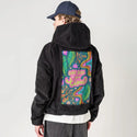 onedayatatime patch on male retro cord hoodie in onyx