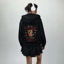 onthenaughtylist patch on female essential zip hoodie in after hours
