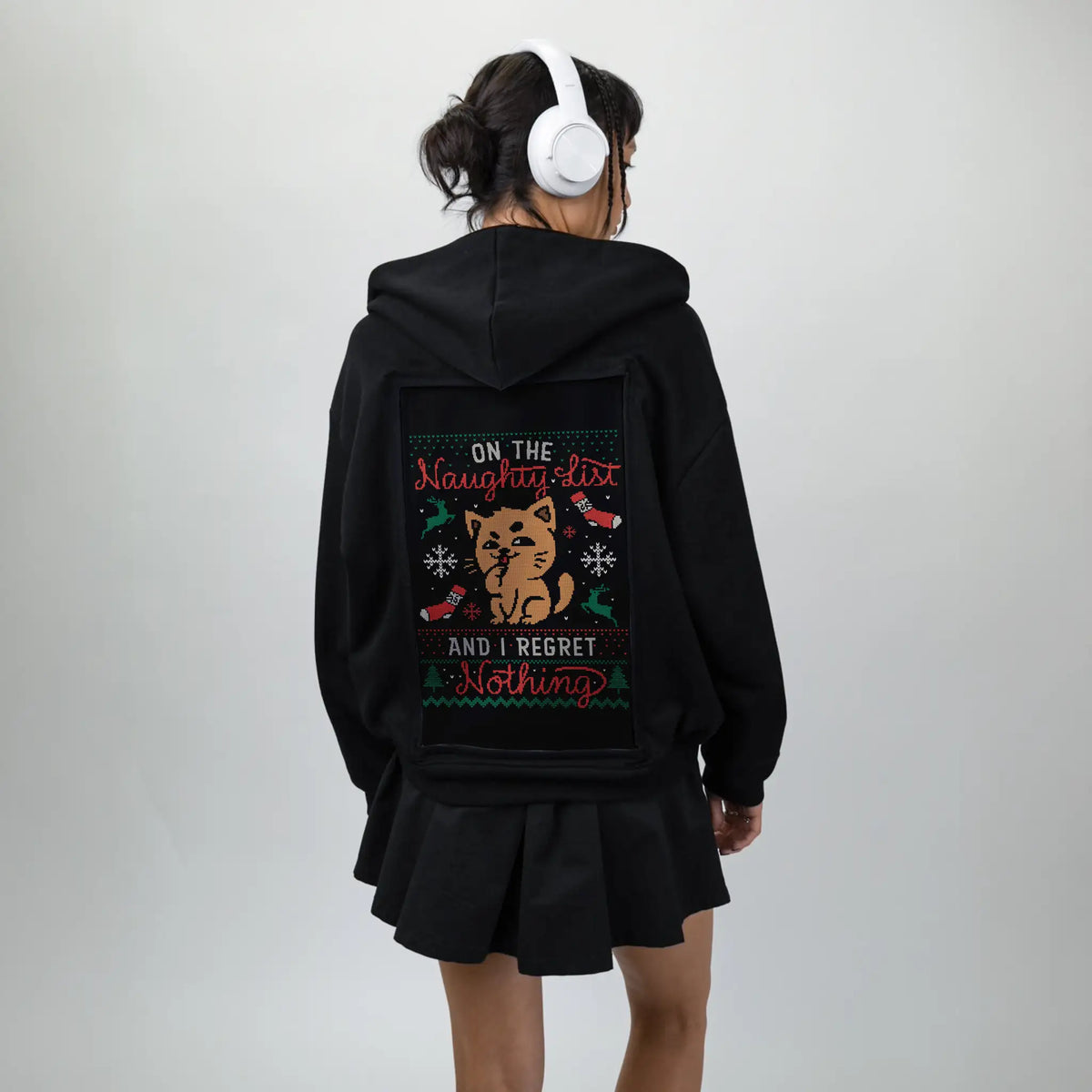 onthenaughtylist patch on female essential zip hoodie in after hours