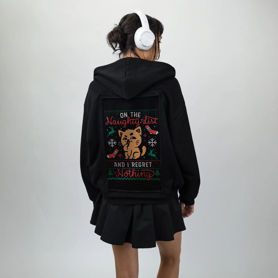 onthenaughtylist patch on female essential zip hoodie in after hours