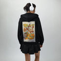 orangehenshin patch on female essential zip hoodie in after hours