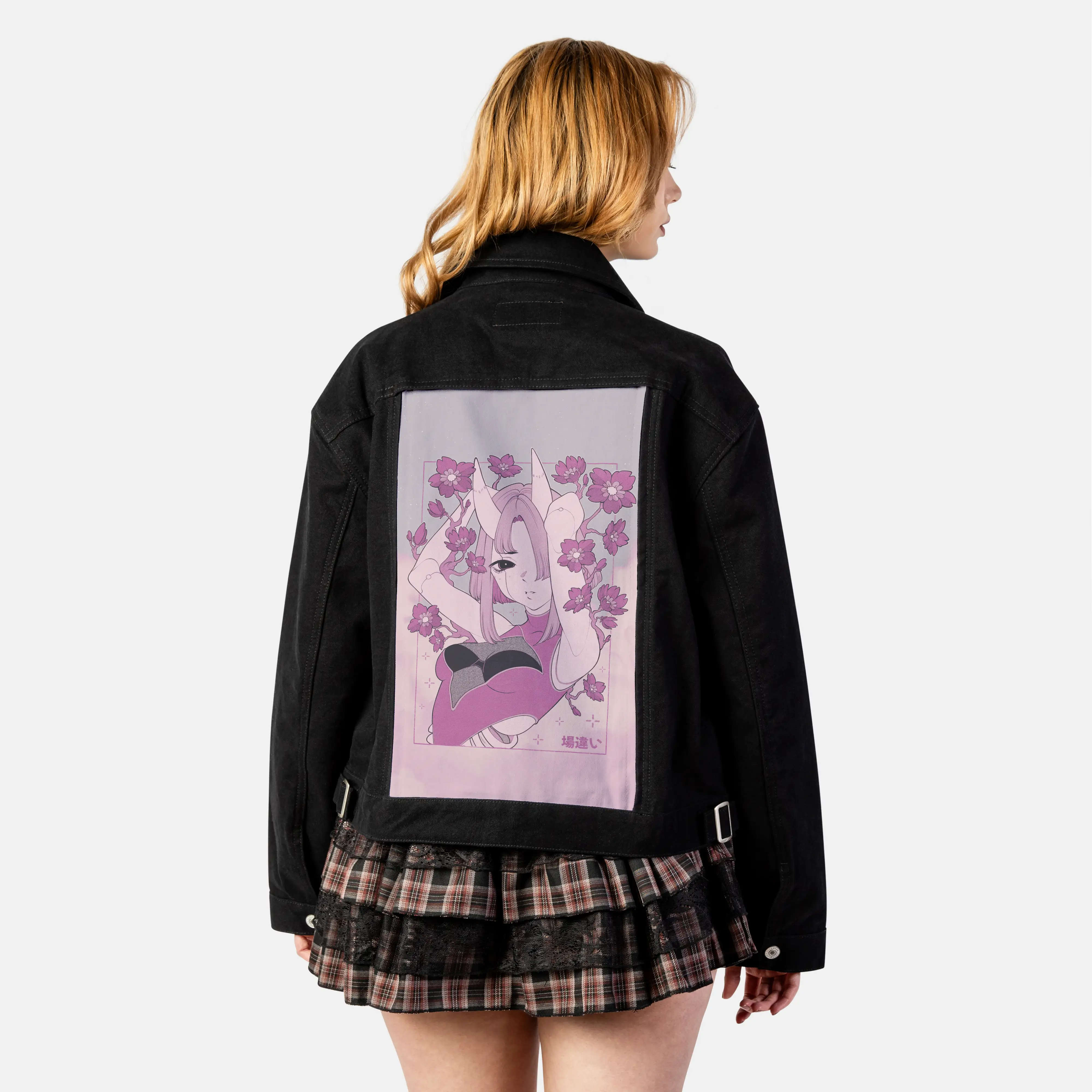 outofplace patch on female atelier canvas jacket in nightfall