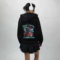 packedandready patch on female essential zip hoodie in after hours