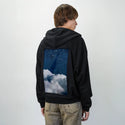 paintedclouds patch on male essential zip hoodie in after hours