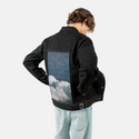 paintedclouds patch on male og denim jacket in raven