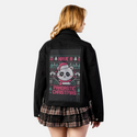 pandasticchristmas patch on female atelier canvas jacket in nightfall