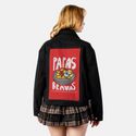 papasbravas patch on female atelier canvas jacket in nightfall