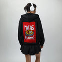 papasbravas patch on female essential zip hoodie in after hours