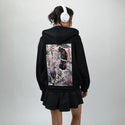 parrotsparadiselight patch on female essential zip hoodie in after hours
