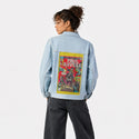 paulrevere patch on female og denim jacket in oceanside