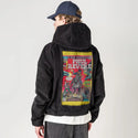 paulrevere patch on male retro cord hoodie in onyx