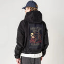 pawkinspice patch on male retro cord hoodie in onyx