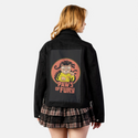 pawsoffury patch on female atelier canvas jacket in nightfall