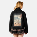 perfectramenweather patch on female atelier canvas jacket in nightfall