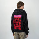 perrorojo patch on male essential zip hoodie in after hours