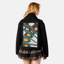petallation patch on female atelier canvas jacket in nightfall