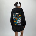 petallation patch on female essential zip hoodie in after hours