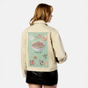 pho patch on female atelier canvas jacket in tan